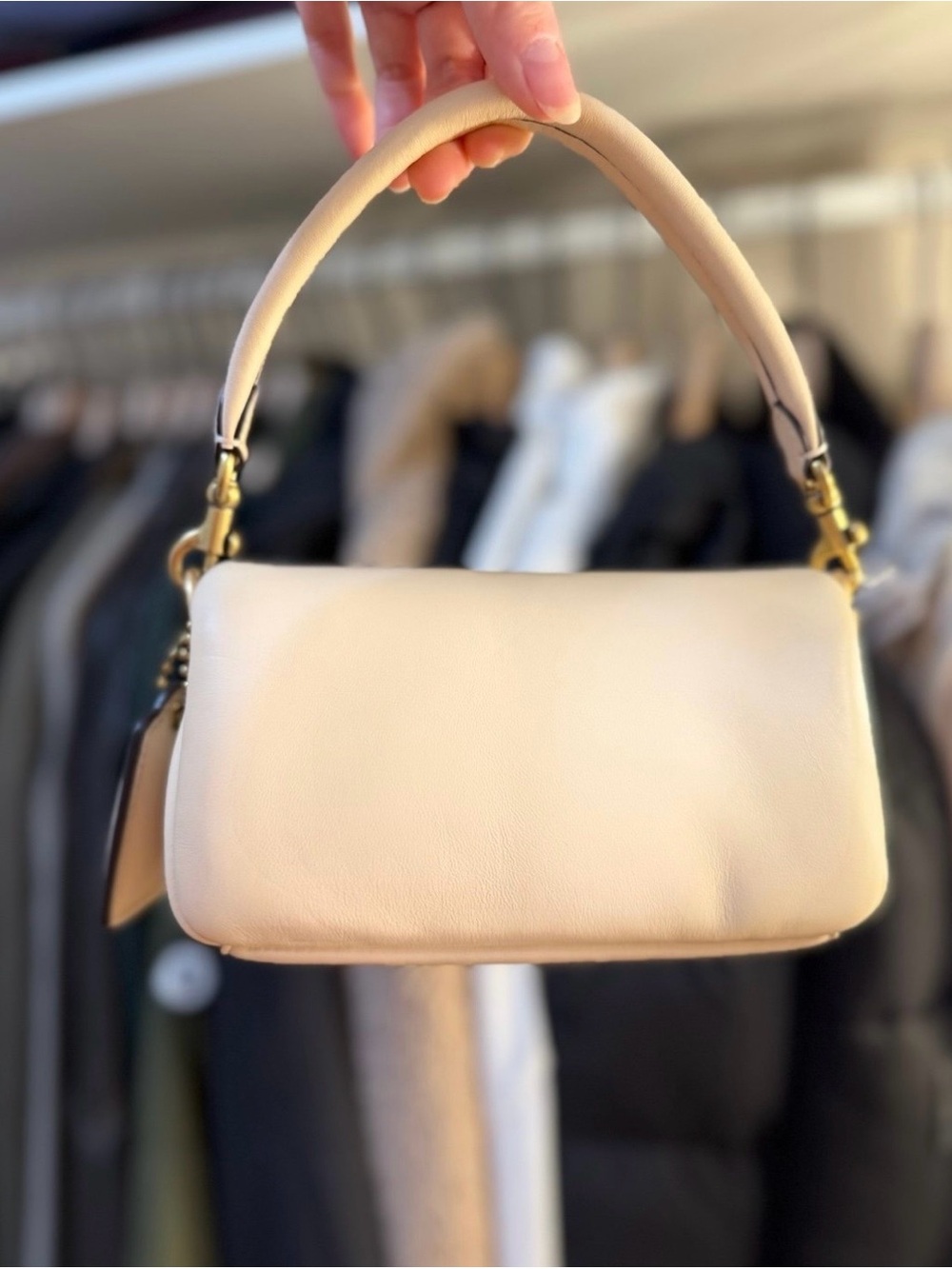 Coach Pillow Tabby 18 Cream - Picture 5 of 11